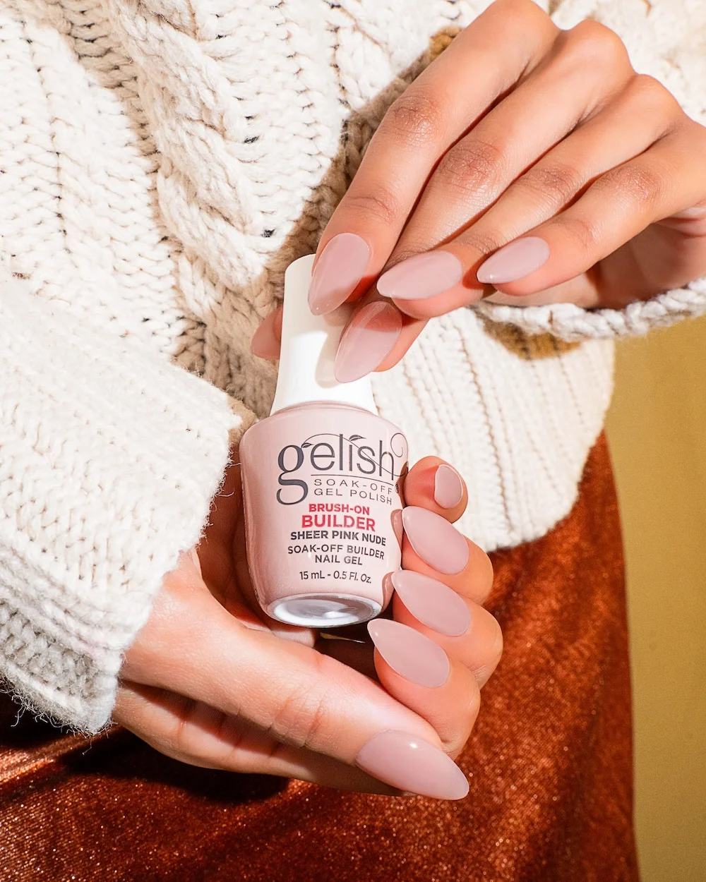 Gelish Brush-On Builder ecsetes építőzselé Sheer Pink Nude