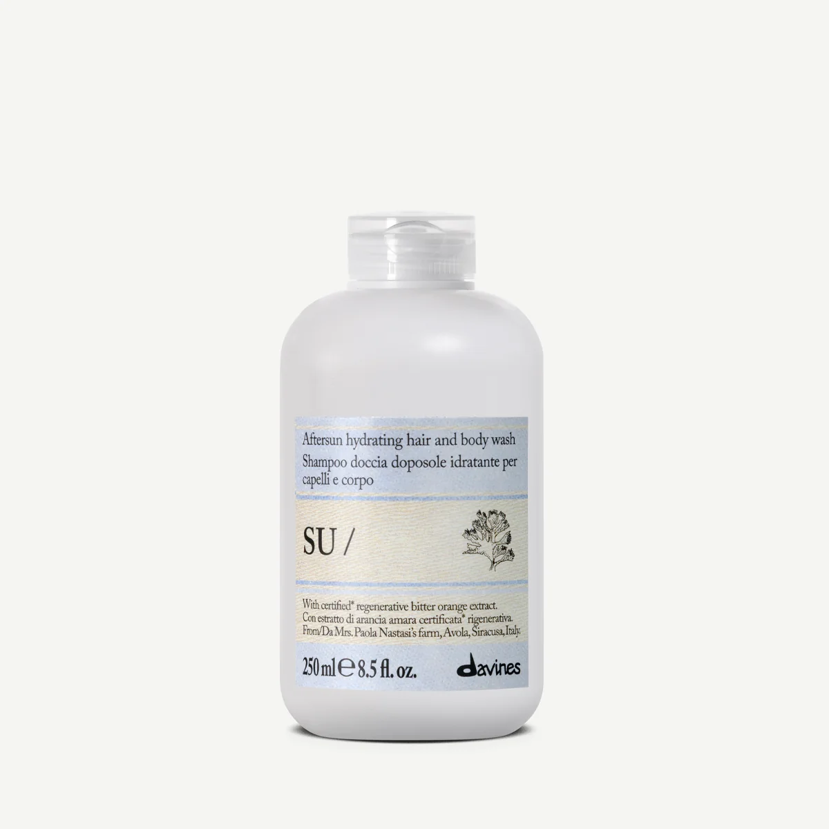 Davines SU Hair and Body Wash - Napozás utáni sampon és tusfürdő 250ml