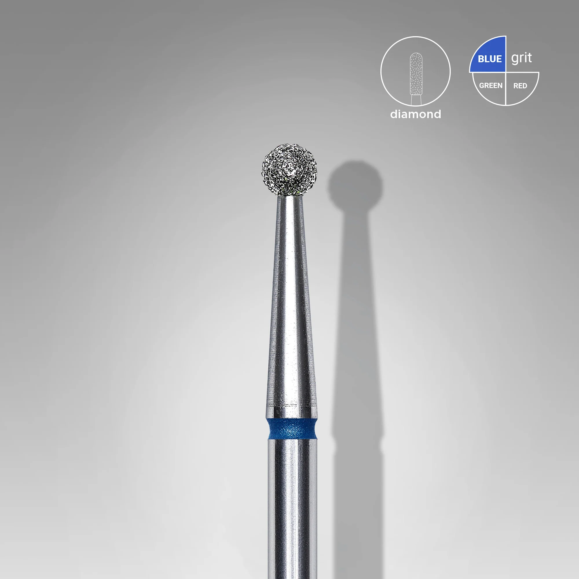 Staleks Gyémánt csiszolófej - kék - ball - 2,5 mm