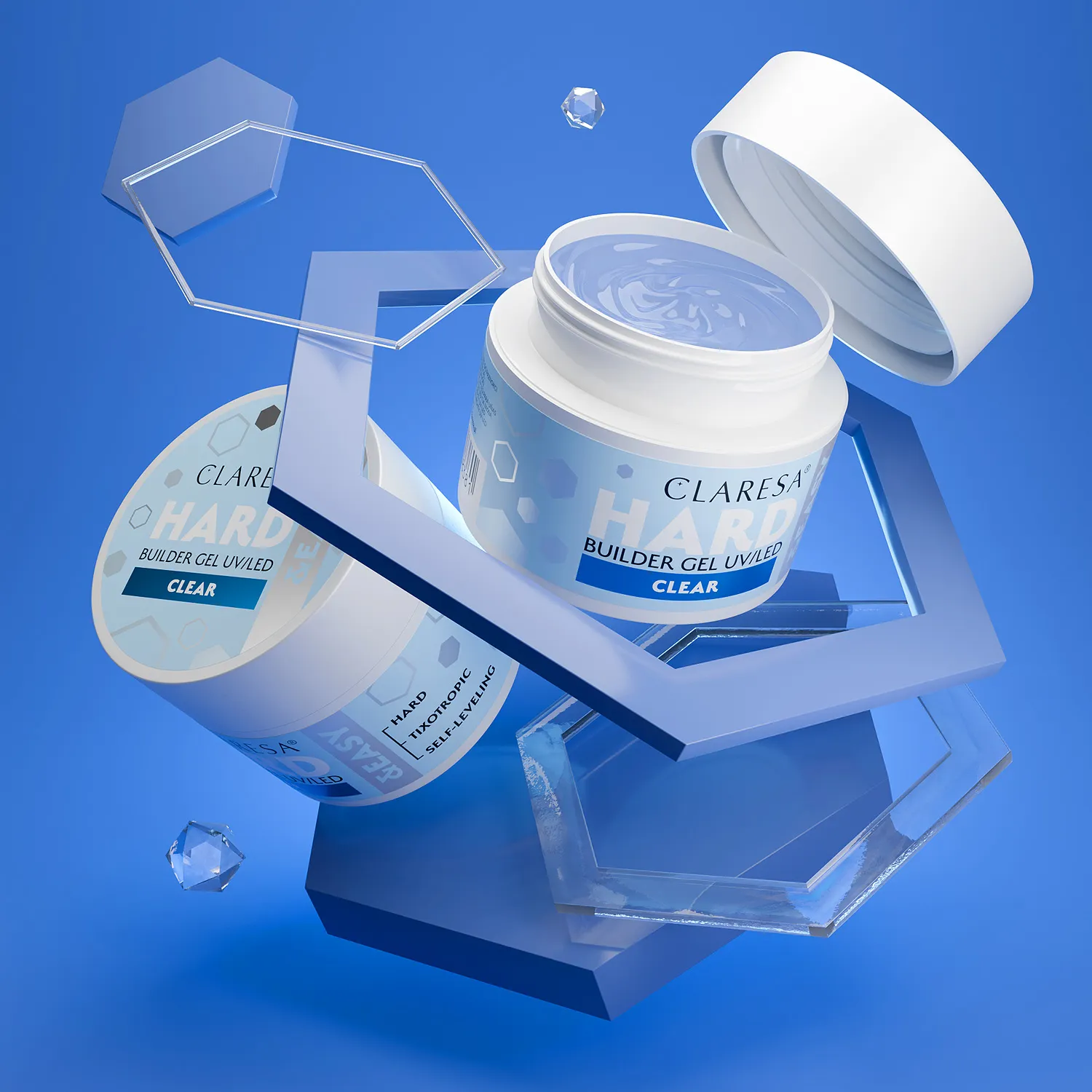 CLARESA HARD&EASY építőzselé CLEAR átlátszó