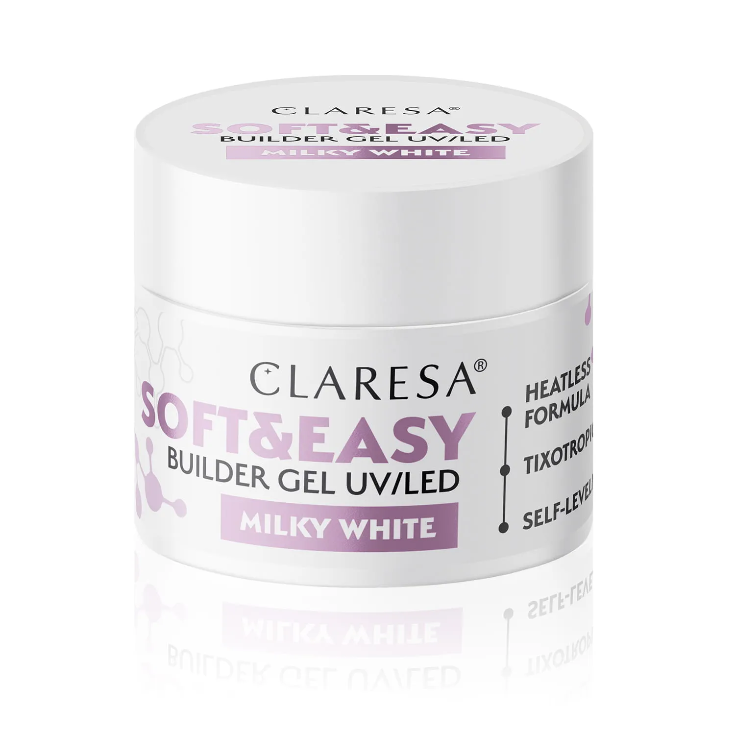 CLARESA SOFT&EASY építőzselé MILKY WHITE