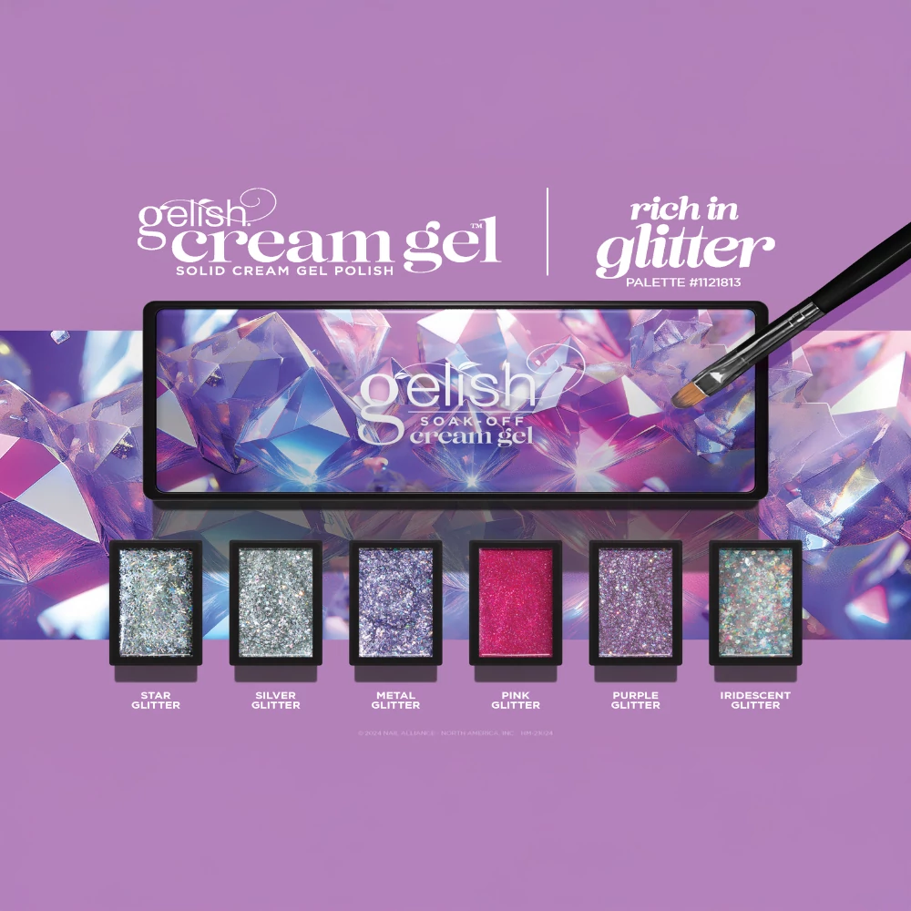 Gelish Cream Gel géllakk paletta Rich In Glitter