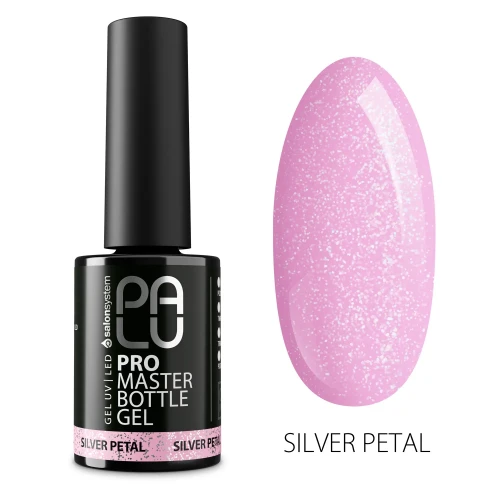 PALU PRO MASTER BOTTLE GEL ecsetes építőzselé - Silver Petal