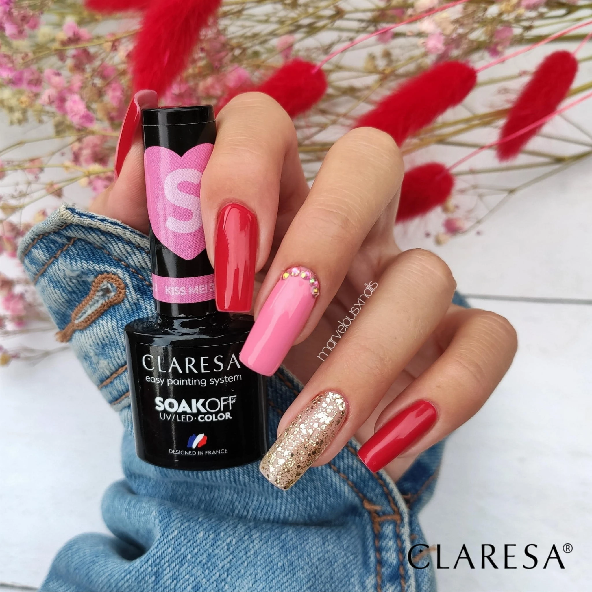 CLARESA géllakk GLITTER 3