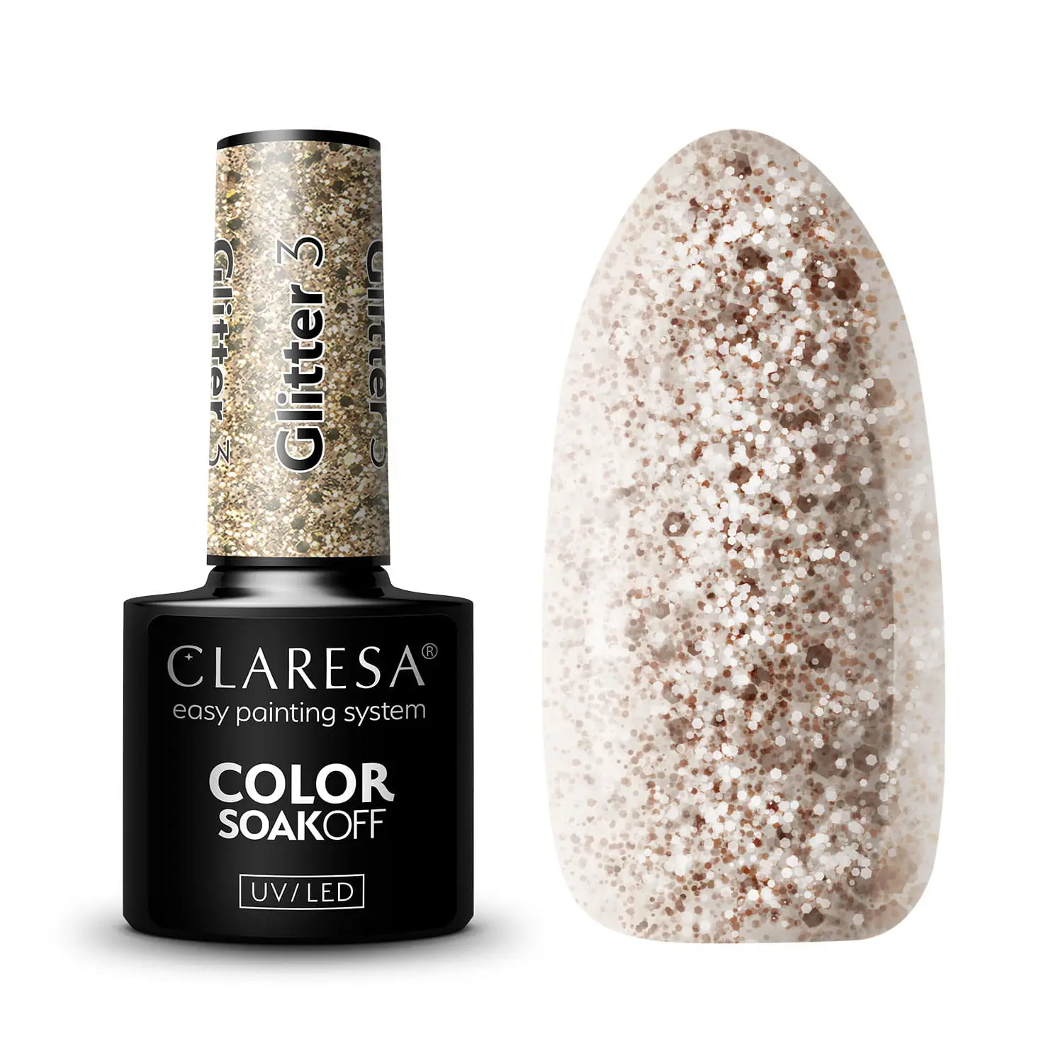 CLARESA géllakk GLITTER 3