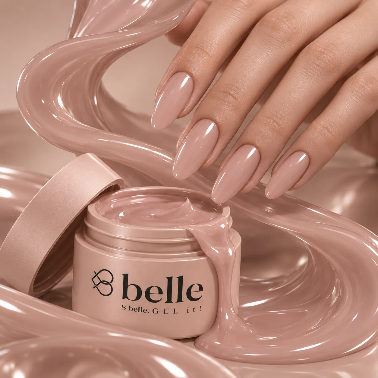 8belle építőzselé Pudding Skin 50g