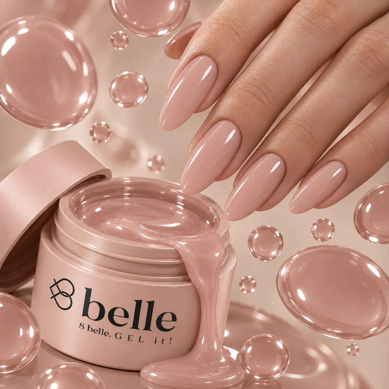 8belle építőzselé Pudding Skin 50g